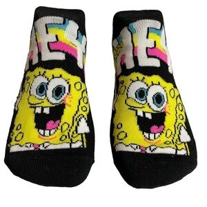 SpongeBob black No Show Socks